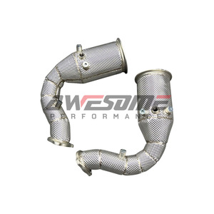 Collecteur d'échappement de performance exceptionnel pour <span class=keywords><strong>Porsche</strong></span> <span class=keywords><strong>Cayenne</strong></span> S 2.9T avec filtre à particules OPF et bouclier thermique - Product Image 4