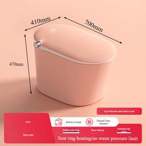 WC intelligent monobloc en céramique couleur macaron, le plus bien noté, idéal pour les maisons d'hôtes - Product Image 5