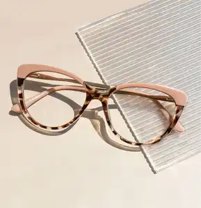 6018 TR90 Blue Light Blocking Glasses Frame Women Luxury Designer Retro Eyeglasses Ladies Optical Frame 2023 Trend