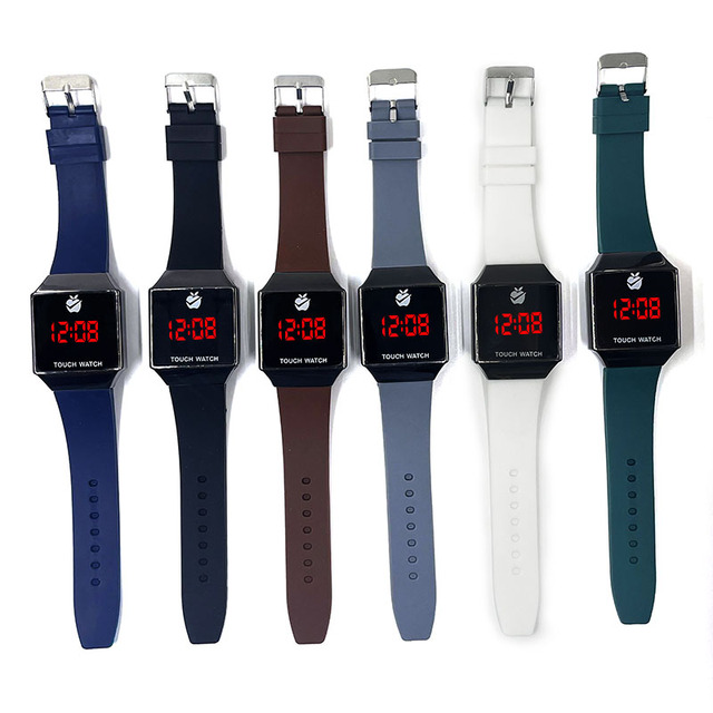 Smart Plastic Square 30mm Digital Display Led Electronic Watch for Men and Women Sports Student Watch