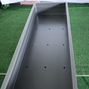 מסחרי מלבני מפעל סיר רחוב שימוש מטעים מתכת גן חיצוני דירה בית מלון עמיד סיר ארגז - Product Image 5