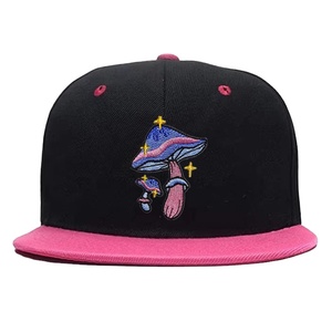 Casquette Snapback personnalisée 100% acrylique avec logo d'équipe, casquette de baseball à visière plate bicolore style hip-hop, casquette snapback 6 panneaux - Product Image 1