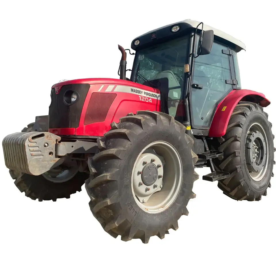 Sử dụng máy kéo nông nghiệp sử dụng trang trại massey ferguson máy kéo 120hp 4WD mf1204 Xtra mf1204 với 4 Xi Lanh Perkins động cơ