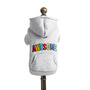 Pakaian hewan peliharaan anjing kecil baru musim gugur musim dingin anak anjing hangat nyaman bordir "mengagumkan" Hoodie untuk anjing kucing - Product Image 5