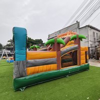 Château gonflable Yuedong avec toboggan et aire de jeux extérieure double pour parc forestier