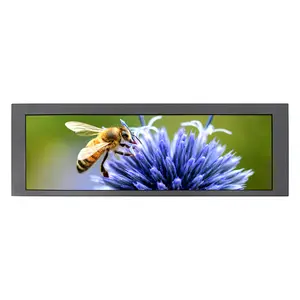 PC HD Mi DVI Vga 인터페이스 컴퓨터 휴대용 Tft LCD 컬러 TV 모니터 14.9 인치 1280X390 LCD 화면 모니터 중국 블랙 IPS OLED