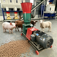 Nouvelle machine à granulés d'aliments pour animaux, vente directe de Chine, capacité 1T/H, en acier, pour usage agricole (poulets, canards, porcs, poissons)