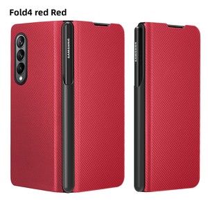 เคสหนังบางเบาสำหรับ Samsung Galaxy Z Fold 4 พร้อมช่องใส่ปากกา TPU ดีไซน์ฝาพับ - Product Image 6