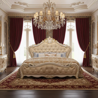 Lit King Size de Luxe en Bois Massif, Style Nordique Européen, Inclinable, Confortable, Rembourré en Cuir, avec Rangement, pour Chambre Parentale