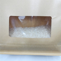 Sac en papier kraft à huit côtés, auto-scellant, résistant à l'humidité, réutilisable, à fond carré, en PET, de qualité alimentaire, imprimé en sérigraphie, pour le sucre