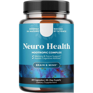 Cápsulas de Vitaminas para el Cerebro para Adultos, 60 Unidades, con Hierro y Vitaminas B, Mejora la Memoria y el Sueño, Suplementos para el Apoyo Cerebral - Product Image 1