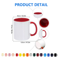 Vente en gros de tasses à café en céramique blanche personnalisées de 11 oz avec logo personnalisé imprimé par sublimation pour Noël