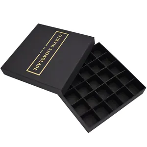 Custom Kraft Retail Praline Packaging Boxes Gift Chocolate Box with Paper Divider