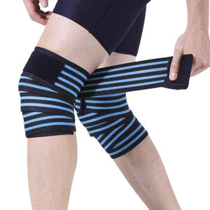 Rodilleras de neopreno resistentes personalizadas de alta calidad para Fitness, levantamiento de pesas, goma de compresión para adultos, entrenamiento de gimnasio, venta al por mayor - Product Image 1