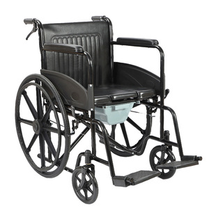 Silla de ruedas manual de acero Foshan Oriental FS609U con asiento de inodoro para asistencia de movilidad - Product Image 1