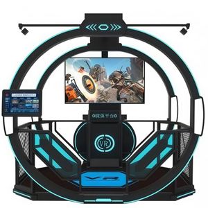 Station de combat VR interactive commerciale avec éclairage bleu, parcours d'obstacles immersif, machine d'arcade VR, expérience VR - Product Image 6