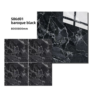 Azulejos de Cerámica de Mármol de Lujo Oscuro para Paredes y Pisos, 800x800 mm, Antideslizantes, para Baño, Vestíbulo, Sala de Estar, Diseño de Interiores de Hotel - Product Image 6