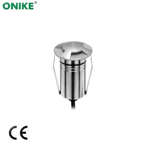 Projecteur LED RGB encastré en acier inoxydable <span class=keywords><strong>316</strong></span>, étanche IP67, 55 mm, 2,5 W, pour aménagement paysager, jardin, marches, mur - Product Image 1