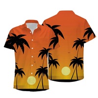 Chemise de plage hawaïenne à manches courtes, accessoire pour la saison estivale, avec logo personnalisé, impression par sublimation, à séchage rapide, décontractée et ample de grande taille