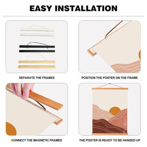 Maison enfants décoration nom de bébé personnalisé Lion éléphant Beige pépinière impression photo toile peinture mur affiche art rouleau - Product Image 5