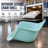 Coque de chaise de loisirs d'extérieur sur mesure en plastique ABS thermoformé à haute épaisseur, composant de siège de patio, service OEM personnalisé