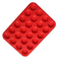 Silicone Mold Soap Silicone Thicken 24 Hole Even Round Silicone Cake Mold Handmade Soap Ice Wax Block Muffin Cup Cookie Mold