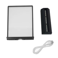 Support de menu LED rechargeable A4 double face pour restaurant, bar, magasin, affichage de table, boîte lumineuse publicitaire