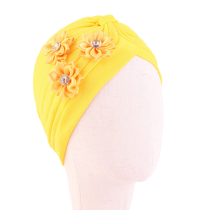 Mode Nouveau design Fille Tête Tissu Fleurs Turban pour enfant - Product Image 4