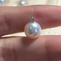 Collier Diana personnalisé en perles, bijoux de luxe, pendentif en perle blanche d'eau douce, accessoire élégant pour mariage