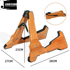 Soportes para guitarra 2024, venta al por mayor, soportes portátiles plegables para guitarra de bambú para bajo acústico <span class=keywords><strong>y</strong></span> eléctrico, ukelele <span class=keywords><strong>y</strong></span> violín - Product Image 4