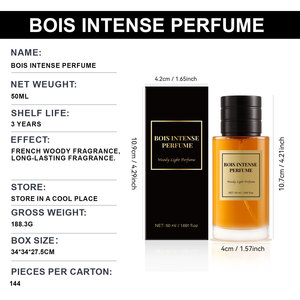 Perfume Unisex Bois Intense de 50 ml, Marca Privada OEM, Aroma Amaderado de Larga Duración, Eau de Toilette <span class=keywords><strong>con</strong></span> <span class=keywords><strong>Iris</strong></span>, Cuero y Miel <span class=keywords><strong>para</strong></span> <span class=keywords><strong>Hombre</strong></span> y Mujer - Product Image 6
