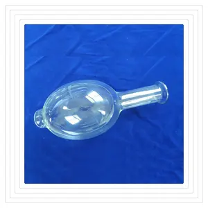 Customized High Quality Ball Shaped Transparent Round Bottom Quartz Tube