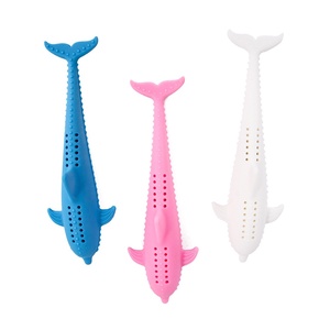 Ecológico <span class=keywords><strong>Catnip</strong></span> silicona pez juguete dentición palo perro juguete con bolsa de embalaje para gatos - Product Image 2