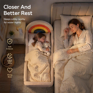 <span class=keywords><strong>Cama</strong></span> Montessori para Niños Pequeños con Cabecera Curva, <span class=keywords><strong>2</strong></span> en 1, Convertible, <span class=keywords><strong>de</strong></span> Espuma y Corduroy, Personalizable - Product Image 3