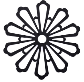 Forme de fleur évider coloré résistant à la chaleur tapis de Table TPR japonais Table isolation thermique Pad plaque plat bol tasse à thé Pot tapis - Product Image 6