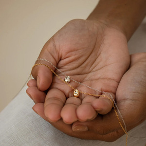 Collar con colgante de gota de agua chapado en oro PVD de acero inoxidable, joyería de moda para mujer, collar de lágrima de Ángel - Product Image 5