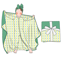 Emballage de luxe Impression mignonne 50X50 pouces Couverture à volants carrés pour nouveau-né et tout-petits enfants