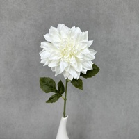 Bunga Dahlia Buatan Real Touch Tangkai Tunggal dari Kain Sutra untuk Buket Pesta Pernikahan, Dekorasi Rumah, dan Centerpiece