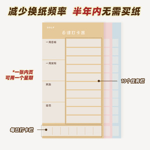 Creative Bear Weekly Goal Tracker With Reward Punishment Slots For Student Use - Product Image 4