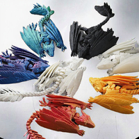 Vente en gros d'Archaeopteryx imprimé en 3D Dragon volant à plumes Ptérosaure Modèle de simulation d'articulation mobile Animaux en plastique Dinosaures