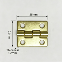 Petite charnière à quatre trous de 25 mm en métal, accessoires de quincaillerie pour coffret à bijoux, boîte cadeau, vente en gros