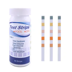 PH Test Strips Total Hardness Free Chlorine Bromine Total Chlorine Total Alkalinity Litmus Paper PH Testing for Pool Spas