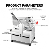Nouvelle trancheuse à viande commerciale entièrement automatique avec épaisseur réglable, haute efficacité, design portable pour viande congelée et jambon
