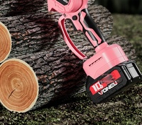 Scie à chaîne électrique sans fil portable de qualité industrielle de 6 pouces, batterie lithium-ion, mini 2200W, pour la coupe des arbres et du bois