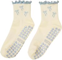 POPSOX Chaussettes de yoga et de Pilates personnalisées de haute qualité, antidérapantes, à compression, tricotées, longueur mi-mollet, avec manchette de maintien, pour le printemps