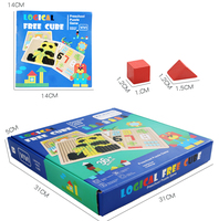 Jeu de blocs en bois Montessori pour la logique et le tri, jouet éducatif pour tout-petits, idéal pour l'apprentissage préscolaire et comme cadeau amusant