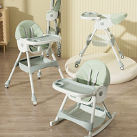 Chaise haute en plastique moderne réglable en gros d'usine Purorigin Table à manger pliable pour enfants pour bébé/enfant cuisine hôpital