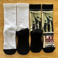 Chaussettes blanches vierges en polyester pour sublimation, forme tube, pour impression par sublimation, idéales pour le sport