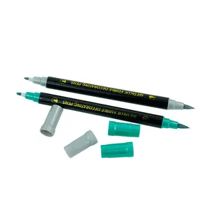 Многоцветная двухсторонняя съедобная декоративная ручка, пищевая металлическая съедобная ручка