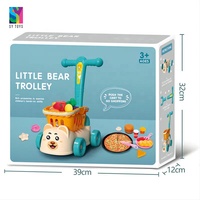 SY TOYS Nouveauté Jouet Éducatif 15 Pièces en Plastique pour Cuisine, Fruits et Légumes de Simulation, Chariot de Courses Ourson